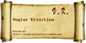 Vogler Krisztina névjegykártya